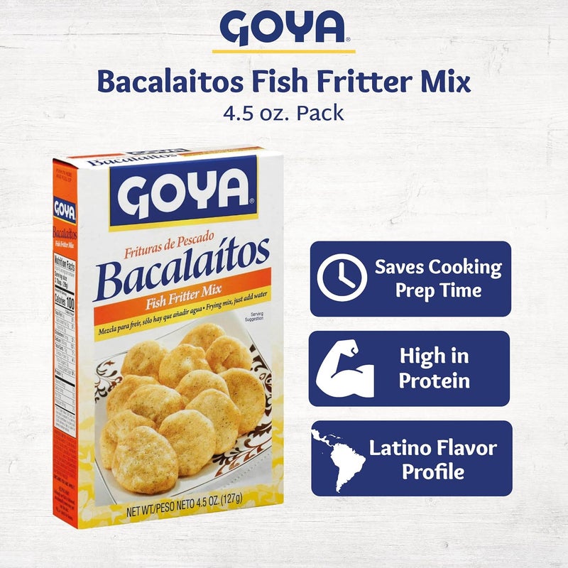 Goya Bacalaitos Codfish Fritter Mix (4.5oz, 2 Pack) - Image 4